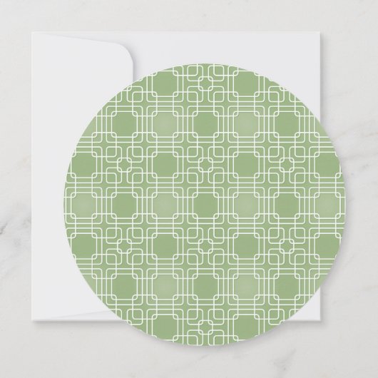 Groene en roze Trendy Geometric Typography Wedding Kaart (Achterkant)