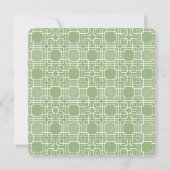 Groene en roze Trendy Geometric Typography Wedding Kaart (Achterkant)