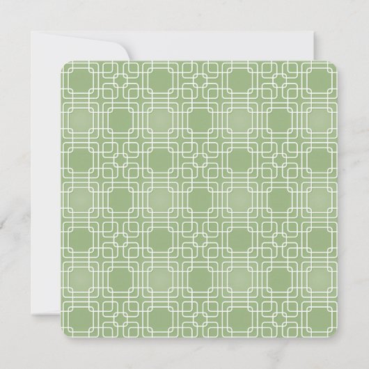 Groene en roze Trendy Geometric Typography Wedding Kaart (Achterkant)