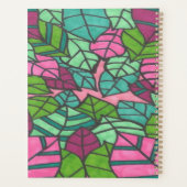 Groene en roze tropische bladeren planner (Achterkant)