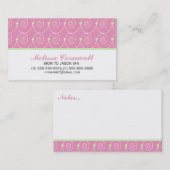 Groene en roze visitekaartjes contactkaartje (Voorkant / Achterkant)