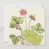 Groene en roze wilde ventilatorbinnenuitvindingen kaart (Voorkant)