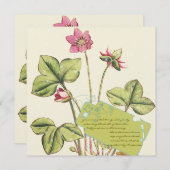 Groene en roze wilde ventilatorbinnenuitvindingen kaart (Voorkant / Achterkant)