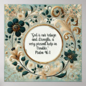 Groene en Tan Lijst Bijbelverzen Poster (Voorkant)