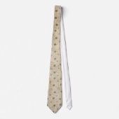 Groene en Tan Polka Dot Stropdas (Voorkant)