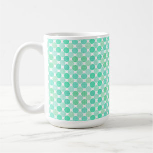 groene en turkooizen textuurstippen koffiemok