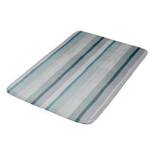Groene en Turquoise Abstracte strepen Badmat