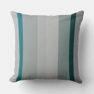 Groene en Turquoise Abstracte strepen Kussen