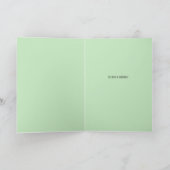Groene en turquoise feestkaart kaart (Binnen)