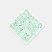 Groene en turquoise slagroom servetten (Hoek)
