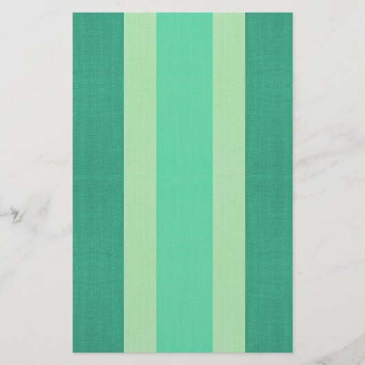 Groene en Turquoise Stripes Briefpapier (Voorkant)