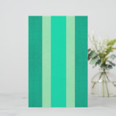 Groene en Turquoise Stripes Briefpapier (Staand voorkant)