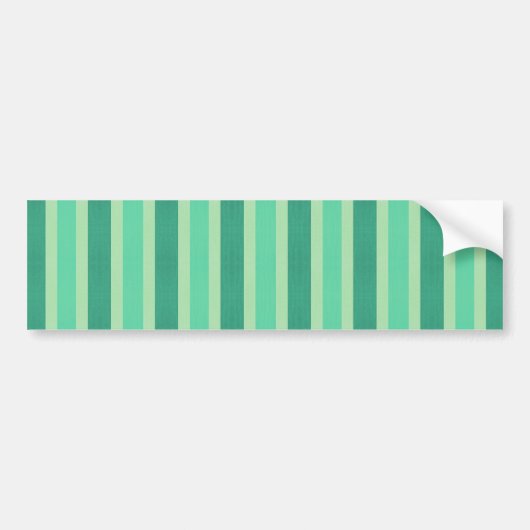Groene en Turquoise Stripes Bumpersticker (Voorkant)