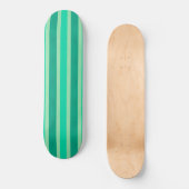 Groene en Turquoise Stripes Persoonlijk Skateboard (Voorkant)