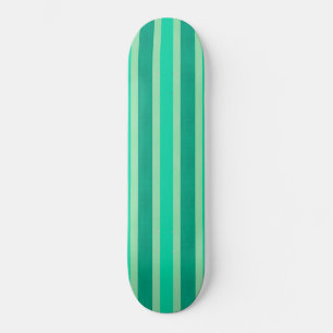 Groene en Turquoise Stripes Persoonlijk Skateboard