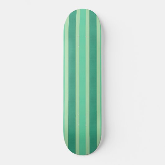 Groene en Turquoise Stripes Persoonlijk Skateboard (Voorkant)