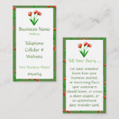 Groene en vrouwelijke  bloemen Visitekaartje (Voorkant / Achterkant)