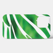 Groene en witte Abstracte strepen Case-Mate iPhone Case (Achterkant (horizontaal))