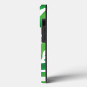 Groene en witte Abstracte strepen Case-Mate iPhone Case (Achterkant / Links)
