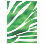 Groene en witte Abstracte strepen Klembord (Achterkant)