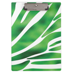 Groene en witte Abstracte strepen Klembord