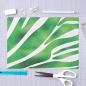 Groene en witte Abstracte strepen Tissuepapier (Craft)