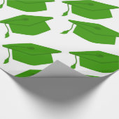 GROENE EN WITTE AFSTUDEREN WRAPPELPAPIER CADEAUPAPIER (Hoek)