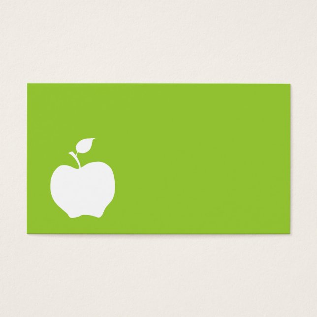 Groene en witte appel visitekaartje (Voorkant)