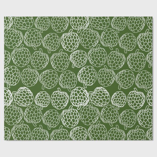 Groene en witte appels met handschrift cadeaupapier (Vlak)