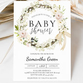 Groene en Witte Baby Shower Kaart