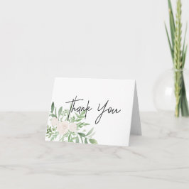 Groene en witte bedankkaart