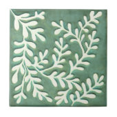 Groene en witte bladeren Keramische Tegel Tegeltje (Voorkant)