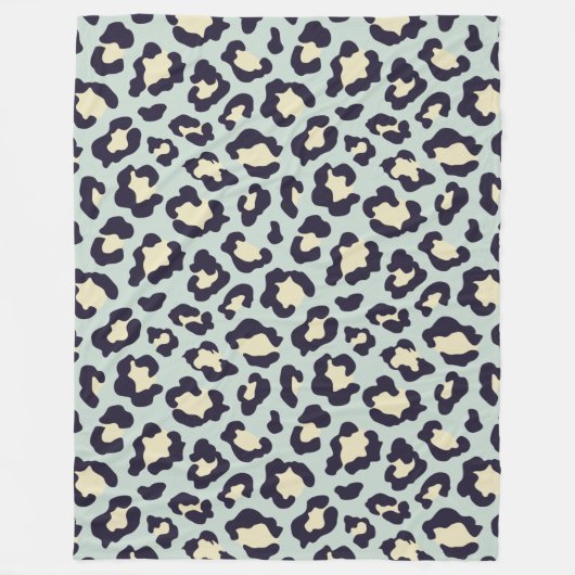 Groene en witte bladluipafdruk fleece deken (Voorkant)