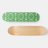 Groene en witte bloem persoonlijk skateboard (Horizontaal)