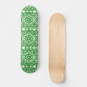 Groene en witte bloem persoonlijk skateboard (Voorkant)