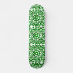 Groene en witte bloem persoonlijk skateboard