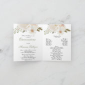 Groene en witte bloem Quinceanera uitnodiging (Binnen)