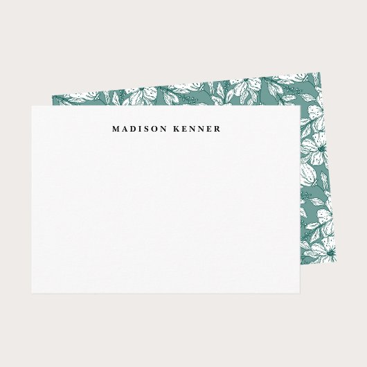 Groene en witte bloembladeren achtergrond bedankkaart