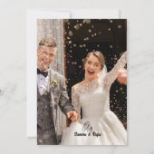 Groene en witte bloemen Elegante Bloemen bruiloft  Kaart (Achterkant)