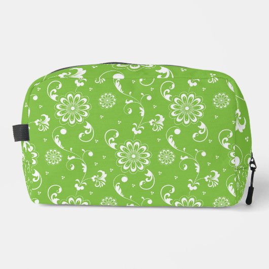 GROENE EN WITTE BLOEMEN EN BLADEREN TOILETTASJE (Voorkant)