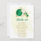 groene en witte bloemen gouden zitkaart kaart (Voorkant)