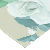 Groene en witte bloemen lange tafelloper (Hoek)