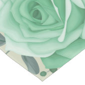 Groene en witte bloemen medium tafelloper (Hoek)