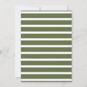 Groene en Witte Bloemige Paraplu Bruidsdouche Kaart (Achterkant)