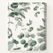 Groene en Witte Boheemse Bruiloft Spiraal Notitieboek (Achterkant)