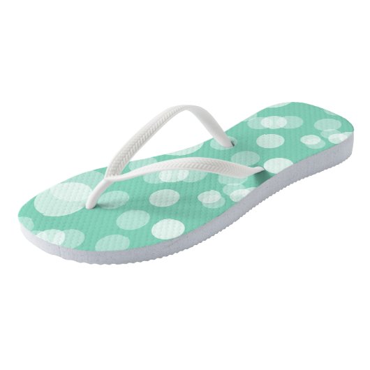 Groene en Witte Bokeh | DIY-kleur Teenslippers (Schuin)