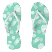 Groene en Witte Bokeh | DIY-kleur Teenslippers (Voetbed)