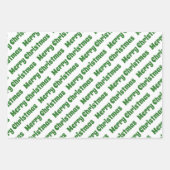 Groene en witte bomen Vroege kerstvakantie Inpakpapier Vel (Voorkant 3)