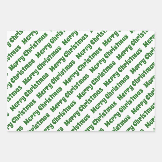 Groene en witte bomen Vroege kerstvakantie Inpakpapier Vel (Voorkant 3)