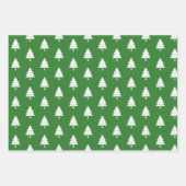Groene en witte bomen Vroege kerstvakantie Inpakpapier Vel (Voorkant 2)